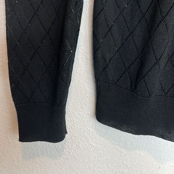 NWT RTA Avalon Open Argyle Sweater Black XS - Picture 7 of 14